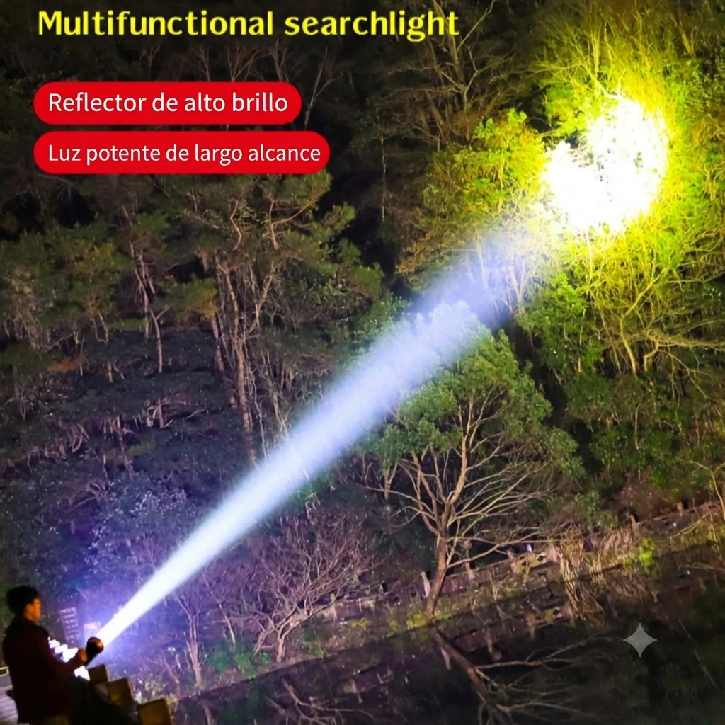 Linterna LED Carga Solar Portátil
