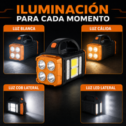 Linterna LED Carga Solar Portátil