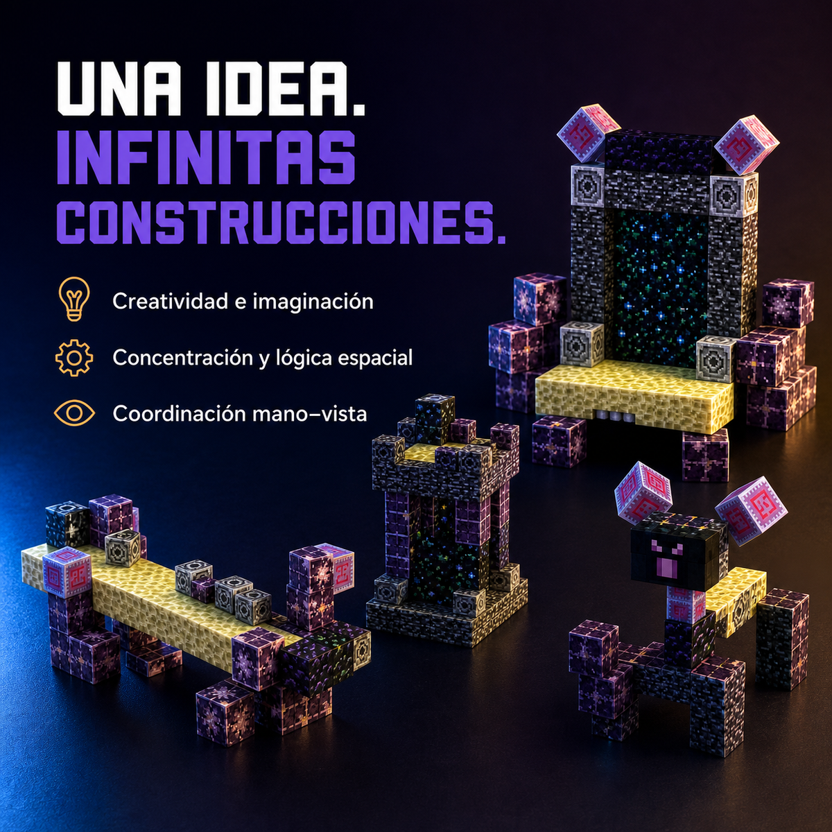 Bloques Magnéticos Minecraft 86 Piezas